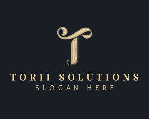 Stylish Brand Letter T logo design