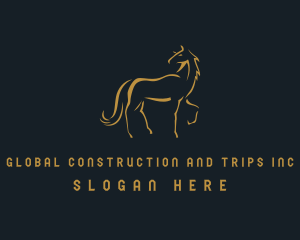 Stallion Horse Mane Logo