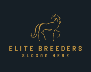 Stallion Horse Mane logo design