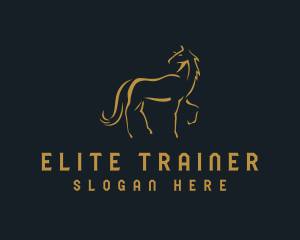 Stallion Horse Mane logo design