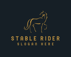 Horseman - Stallion Horse Mane logo design