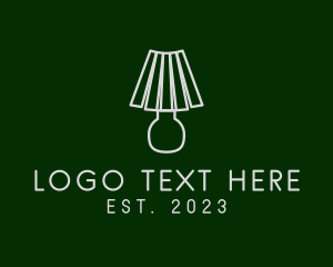 Furniture Store - Lampshade Light Outline logo design