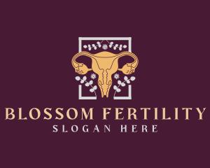 Floral Woman Uterus Organ logo design