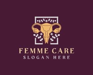 Gynecologist - Floral Woman Uterus Organ logo design