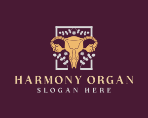 Organ - Floral Woman Uterus Organ logo design