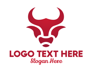 Abstract - Abstract Bull Head logo design