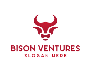 Bull Buffalo Bison  logo design