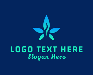 Marijuana - Crystal Cannabis Leaf logo design