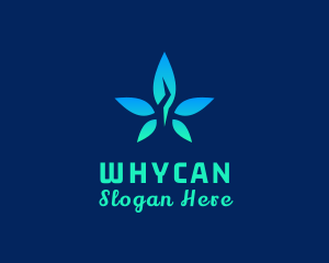 Marijuana Dispensary - Crystal Cannabis Leaf logo design