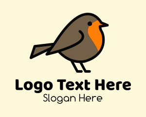 Robin - Goldcrest Bird Aviary logo design