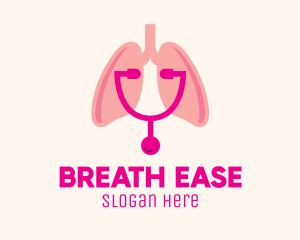 Pink Lungs Check Up logo design