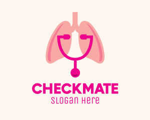 Pink Lungs Check Up logo design