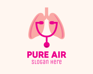 Oxygen - Pink Lungs Check Up logo design