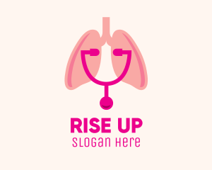 Pink Lungs Check Up logo design