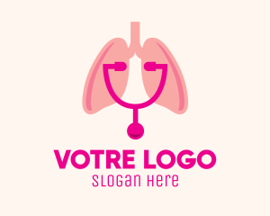 Breath - Pink Lungs Check Up logo design