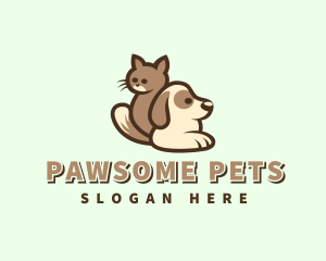 Kitten Puppy Pets logo design