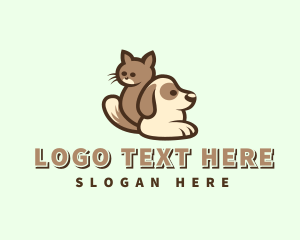 Pet Care - Kitten Puppy Pets logo design