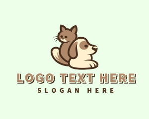 Kitten Puppy Pets Logo