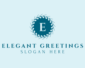 Leaf Wreath Boutique logo design