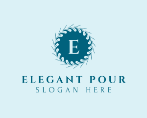 Leaf Wreath Boutique logo design