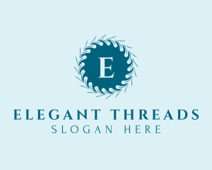 Leaf Wreath Boutique logo design