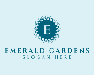 Leaf Wreath Boutique logo design