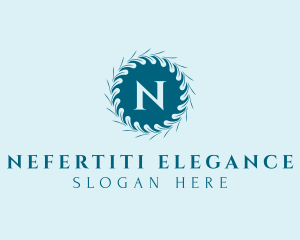 Leaf Wreath Boutique logo design