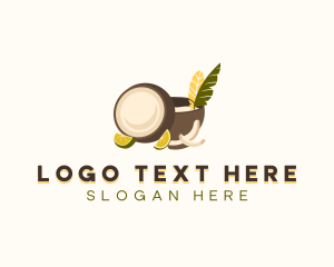 Skin Product - Organic Coconut Juice logo design