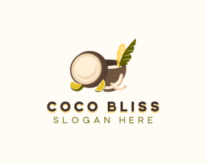 Organic Coconut Juice logo design