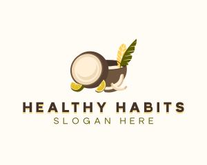 Organic Coconut Juice logo design