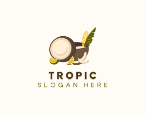 Organic Coconut Juice logo design