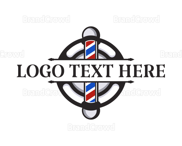 Masculine Barber Signage Logo