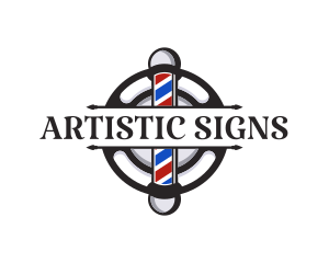 Signage - Masculine Barber Signage logo design