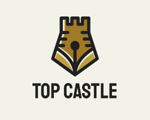 Castle Pen Crown logo design