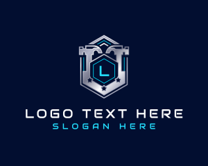 Lettermark - Hammer Construction Industrial logo design