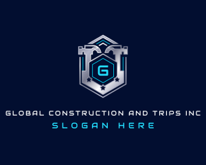 Hammer Construction Industrial logo design