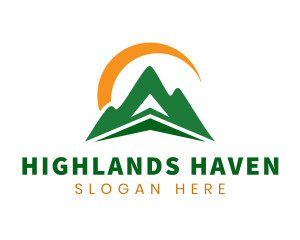 Arrow Mountain Highlands logo design