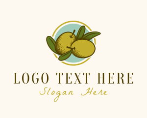 Leaves - Organic Olive Fruit logo design