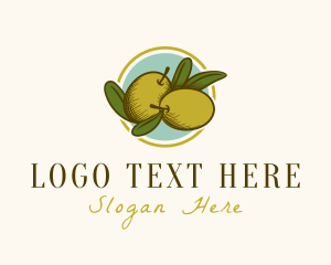 Handdrawn - Organic Olive Fruit logo design