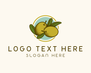 Tree - Organic Olive Fruit logo design