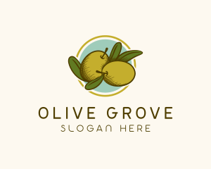 Organic Olive Fruit logo design