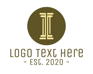 Land Developer - Modern Minimalist Pillar logo design