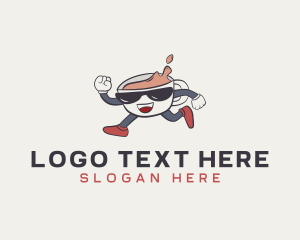 Cup - Running Coffee Cup logo design