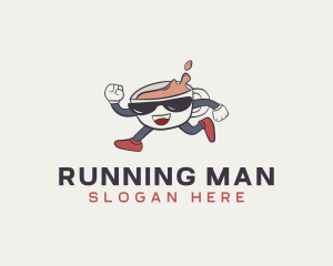 Running Coffee Cup  logo design