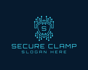 Cyber Security Circuit logo design