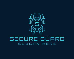 Cyber Security Circuit logo design