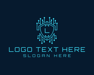 Artificial Intelligence - Cyber Security Circuit logo design