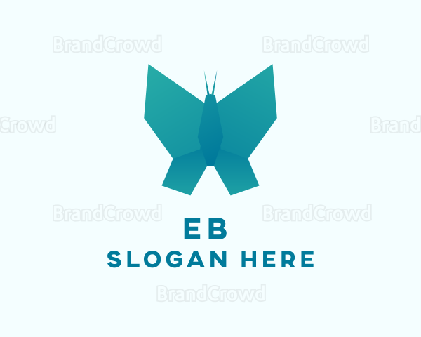 Butterfly Wings Origami Logo