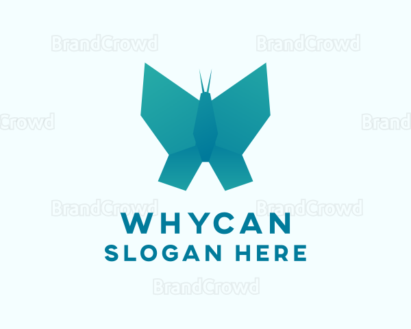 Butterfly Wings Origami Logo