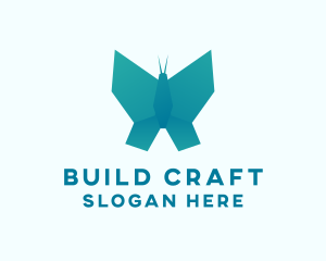 Butterfly Wings Origami logo design